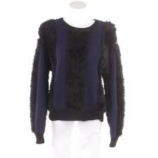 Details About Toga Pulla Pullover Size De 38 Black Blue Ladies Top Knitted Knit Jumper