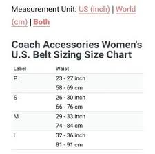 Authentic Coach Ladies Belt