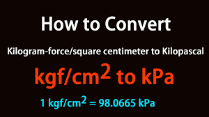 how to convert kilogram force square