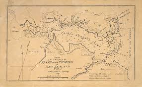 Waiheke Island New Zealand 1839 Vintage Map Historical
