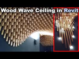 wood wave ceiling construction in revit