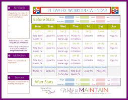 21 day fix workout schedule free pdf