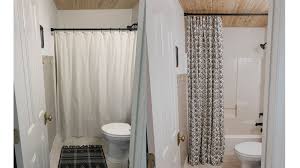 i di a long shower curtain using a