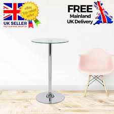 Stunning Round Clear Glass Poseur Table