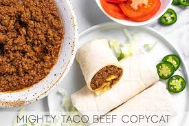 homemade mighty taco beef copycat