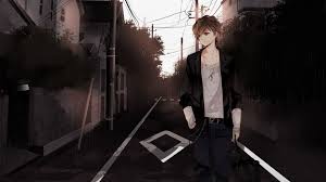 anime sad boy background wallpaper