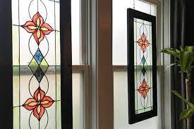 faux stained glass window urban