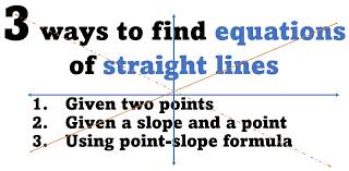 Straight Line Points Slope Formula