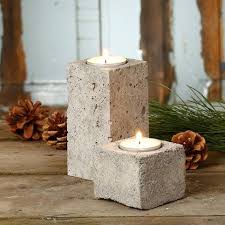 Tea Light Candle Holders Cast From Concrete