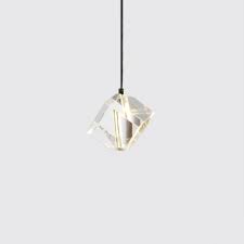 Crystal Diamond Hanging Light Fixtures Modern Simple Style Chrome Finish Single Pendant For Bar Restaurant Beautifulhalo Com