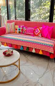 Bohemian Multicolored Tassel Sofa Cover