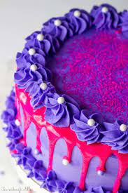 Purple Buttercream Cake gambar png