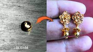 pure gold earrings making learn how