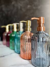 Color Vintage Glass Bottle Soap