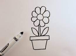 how to draw a cartoon flower easy