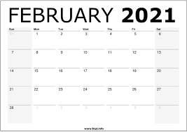 Jump start your school, work, or family project and save time with a professionally designed word, excel, powerpoint template that's a perfect fit. February 2021 Calendar Printable Monthly Calendar Free Download Hipi Info Calendars Printable Free