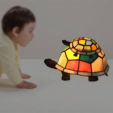 Turtle Mom And Baby Table Light Tiffany