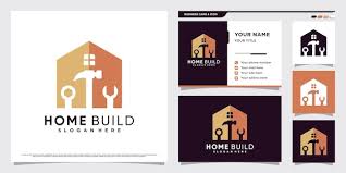 home repair logo design with hammer and