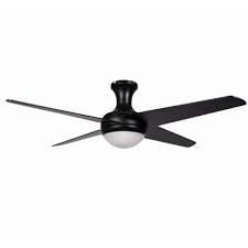4 Blade Matte Black Ceiling Fan With