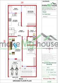 Buy 20x50 House Plan 20 By 50 Front