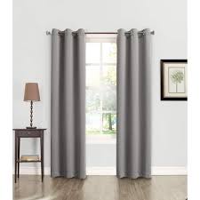 sun zero talon room darkening grommet top curtain panel 40 in x 63 in gray
