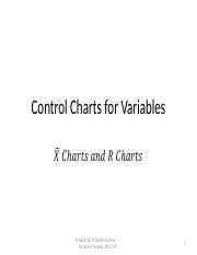 Lecture 23aa Ppt Control Charts For Variables 20 Mech 6074