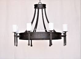 wrought iron chandelier with gl candles