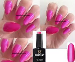 bluesky gel nail polish pink shimmer