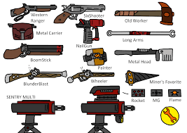 tf2 engineer weapons by dragonwarlordx