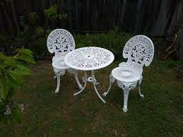 Vintage Cast Iron Garden Table Chairs