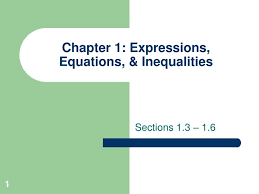 ppt chapter 1 expressions equations