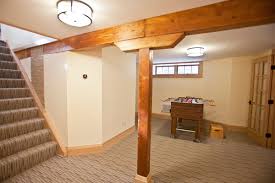 beam in basement remodel