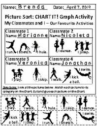 Physical Education Movement Chart Graphing Activity Answer Key Included