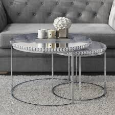 You can place them in your garden, offices, hotel, villas or any other space, and. Round Mirrored Coffee Tables With Diamond Gems Set Of 2 Jade Boutique Furniture123