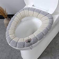 Phwj 4pcs Hot Stretch Toilet Universal Washable Toilet Seat Cushion Soft Thick Fabric Toilet Seat Cover Toilet Seat Cover Seat Heater Seat Cover W