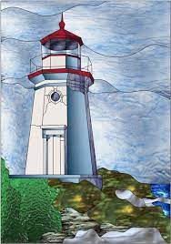 Lighthouse 2 Stained Glass Pattern Pes 114s