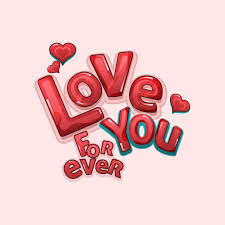 premium vector love you forever text