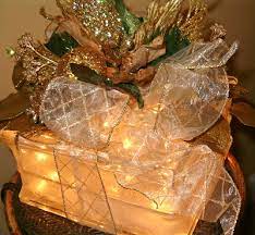 Lighted Glass Block Of Cheer
