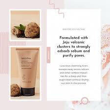 It is made of jeju volcanic clusters that attach to the sebum on your skin and helps clean and purify the pores. Featured In Our Previous Bomibox Innisfree Jeju Volcanic Pore Cleansing Foam Is Formulated With Jeju Volc Pore Cleansing Combination Skin Type Enlarged Pores
