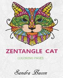 Click on the images to get a pdf which you can print and color! Zentangle Cat Coloring Pages Amazon Co Uk Bacon Sandra Books