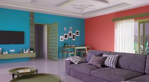 colourful living room area