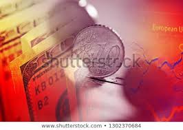Euro Coin On Stock Chart Selective Stock Photo Edit Now