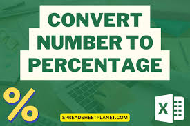 convert number to percene in excel