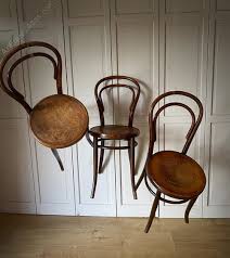 collection of 9 bentwood bistro chairs
