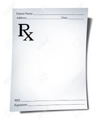 Prescription Note Isolated On A White Background Representing