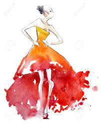 赤いドレスのファッションのイラスト、ベクトル Eps 10のイラスト素材・ベクター Image 29904153