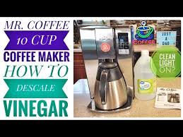 how to descale vinegar mr coffee