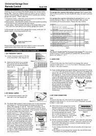 universal garage door remote control