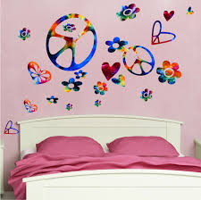 tie dye peace signs wall decal