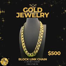diamond cut block link chain goozone